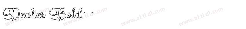 Decker Bold字体转换 Decker Bold字体转换